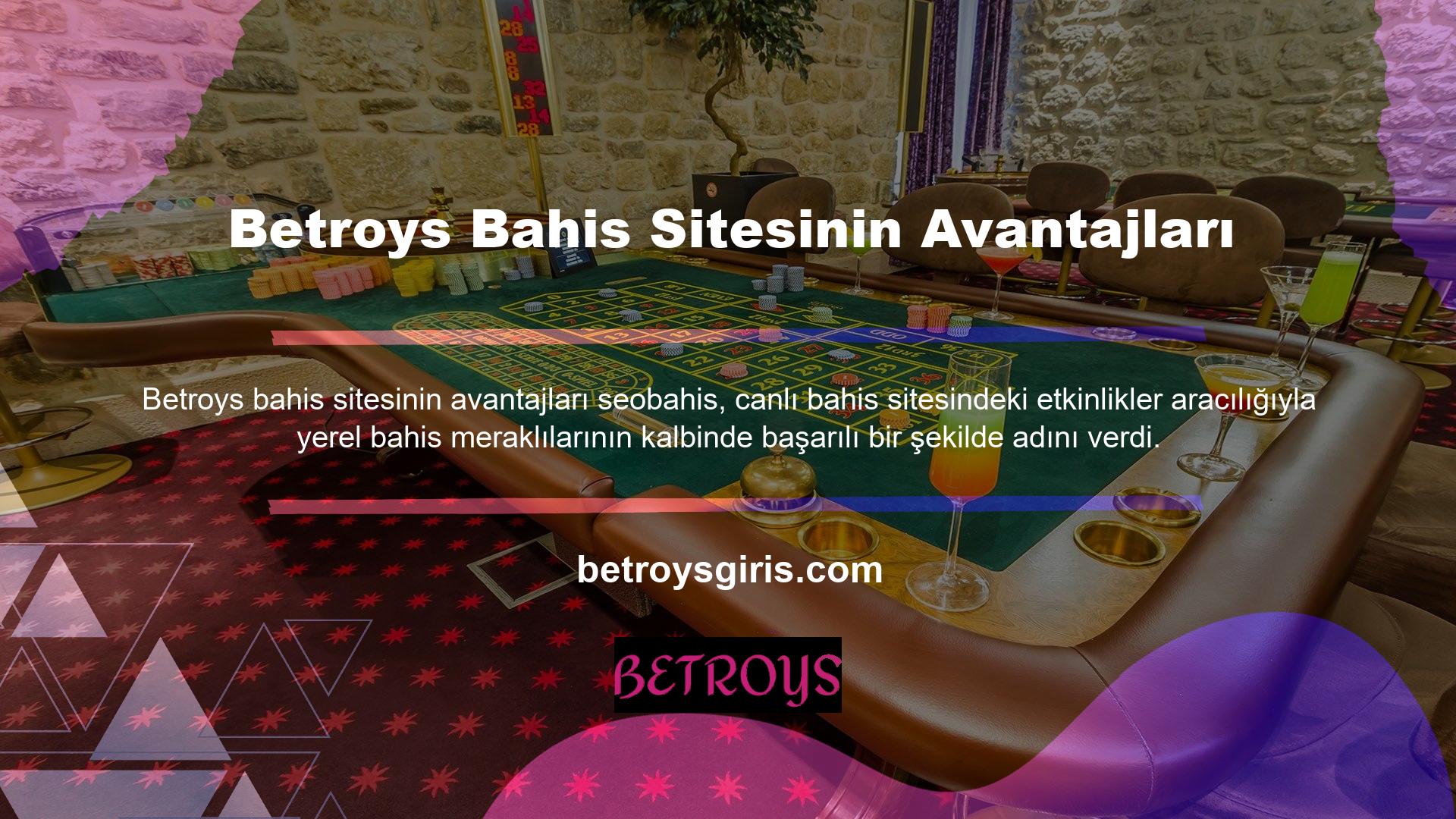 Tüm çevrimiçi bahis hizmetleri, geniş ve alakalı bir müşteri tabanına sahip Betroys canlı bahis sitesinde profesyonel olarak sunulmaktadır